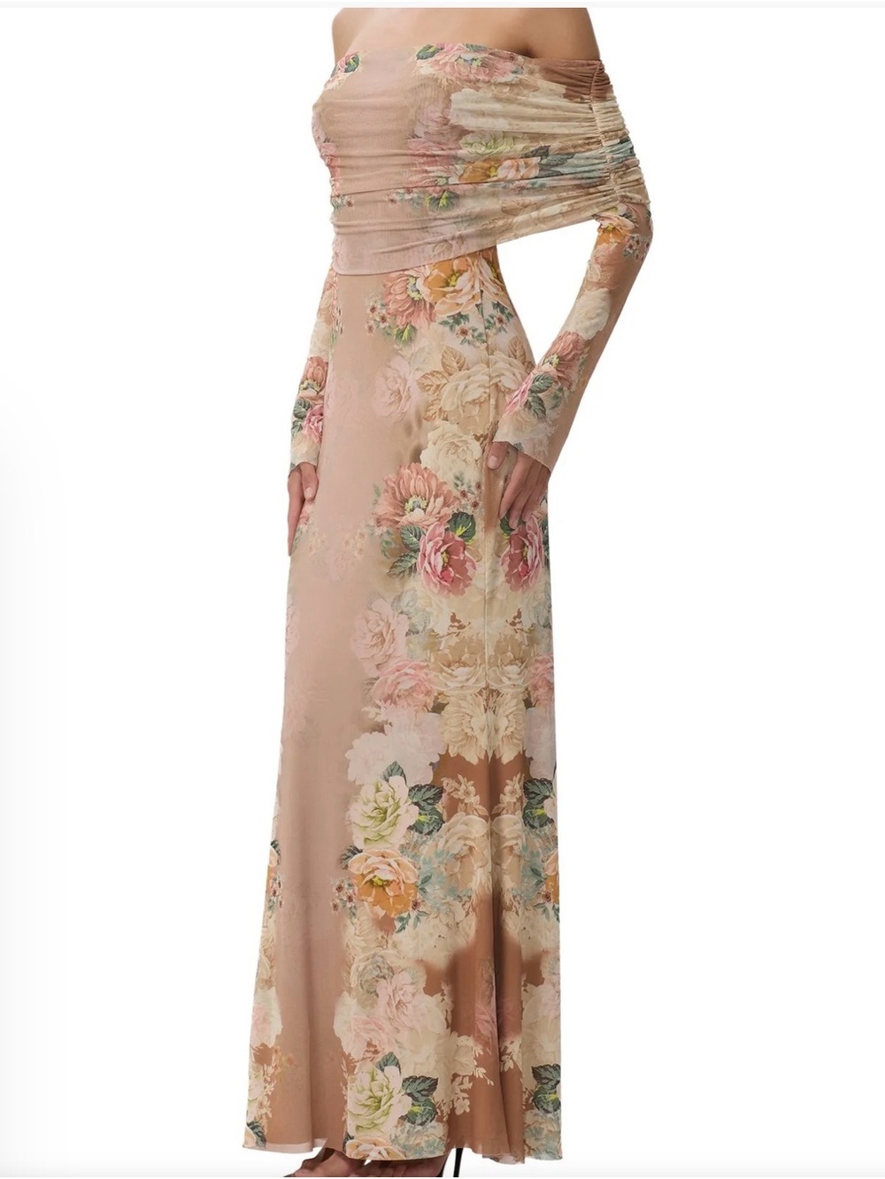 AFRM Off-Shoulder Floral Maxi Dress - Size L